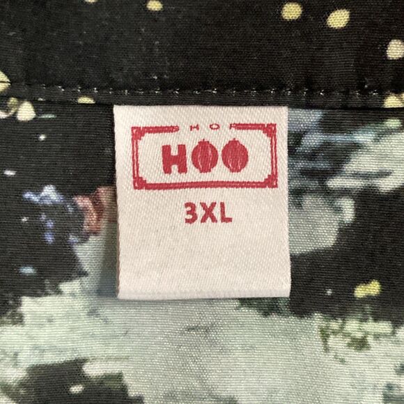 Hoo Shops x Space War Space Light Hawaiian Short Button Sleeve Fan Shirt 3X - Picture 6 of 11